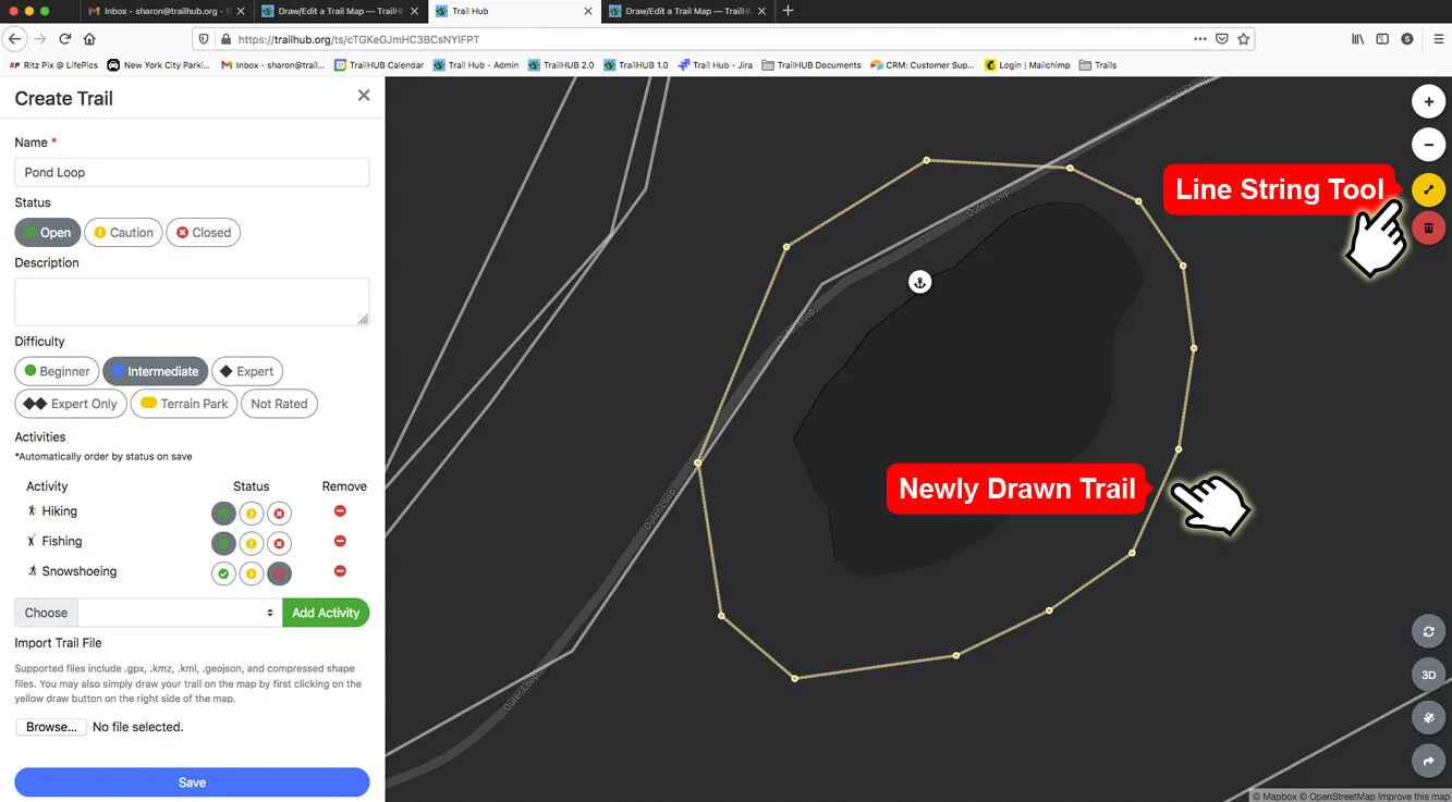 Draw or Edit a Trail on the Map screenshot 6